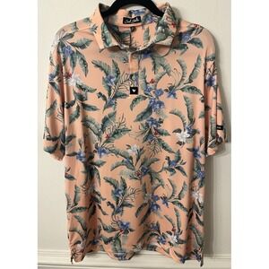 Bad Birdie Core Polo Flora Fiesta Golf Shirt Mens XL Floral Stretch NWT